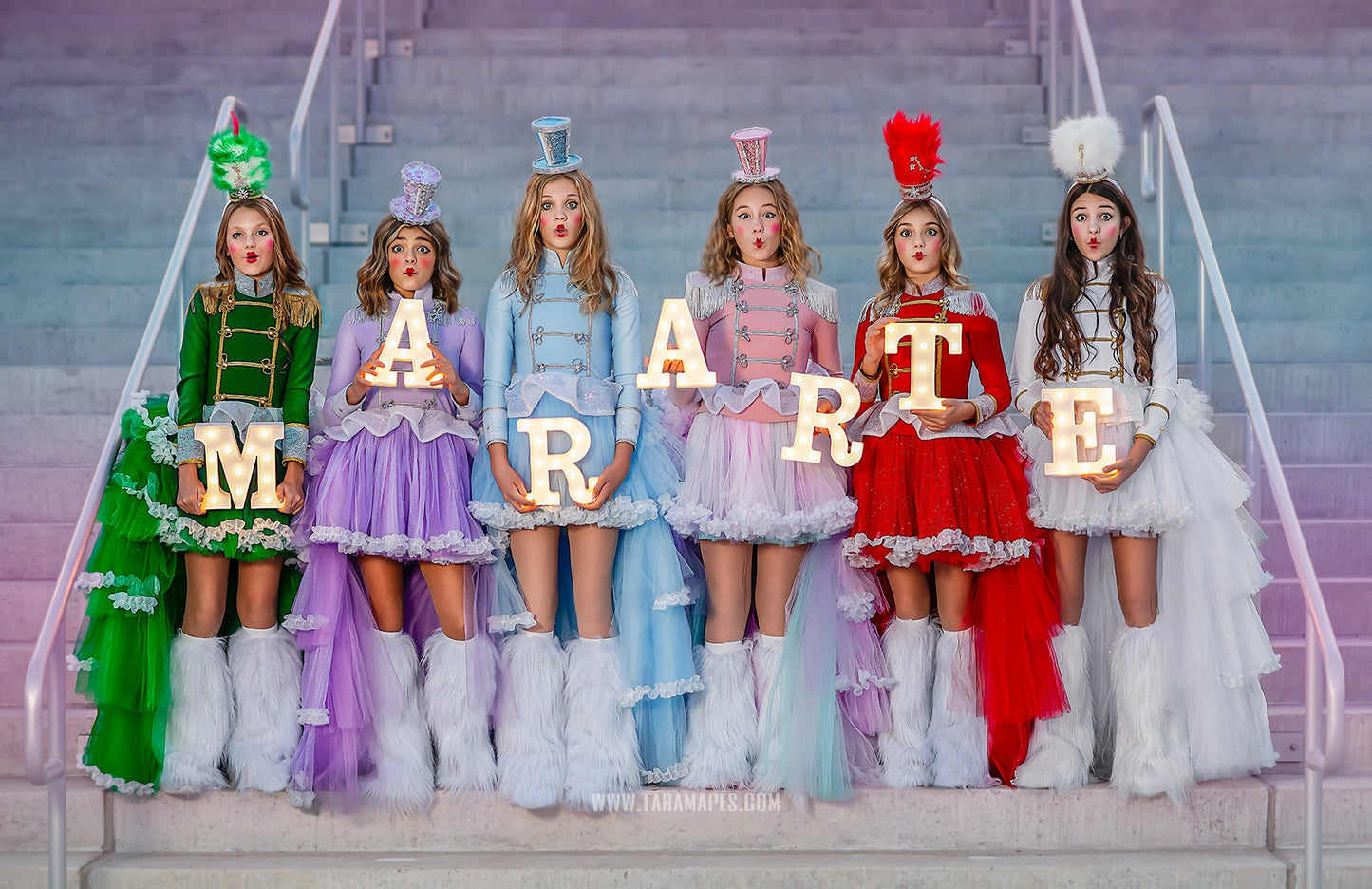 Girl Nutcracker Dress, Short Glitter Dress, "Snow Sparkle Nutcracker Dress