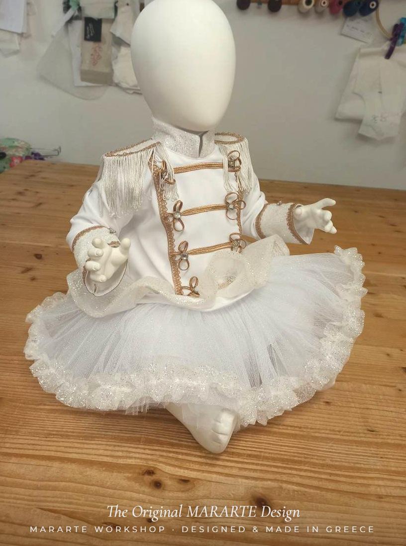 Baby White & Gold Nutcracker Dress – photo 3