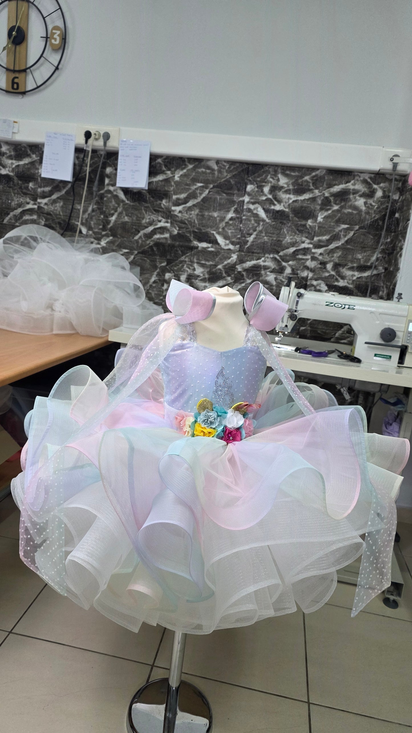 FLASH SALE ONE OF A KIND RTS size 4-6 unicorn inspired dress