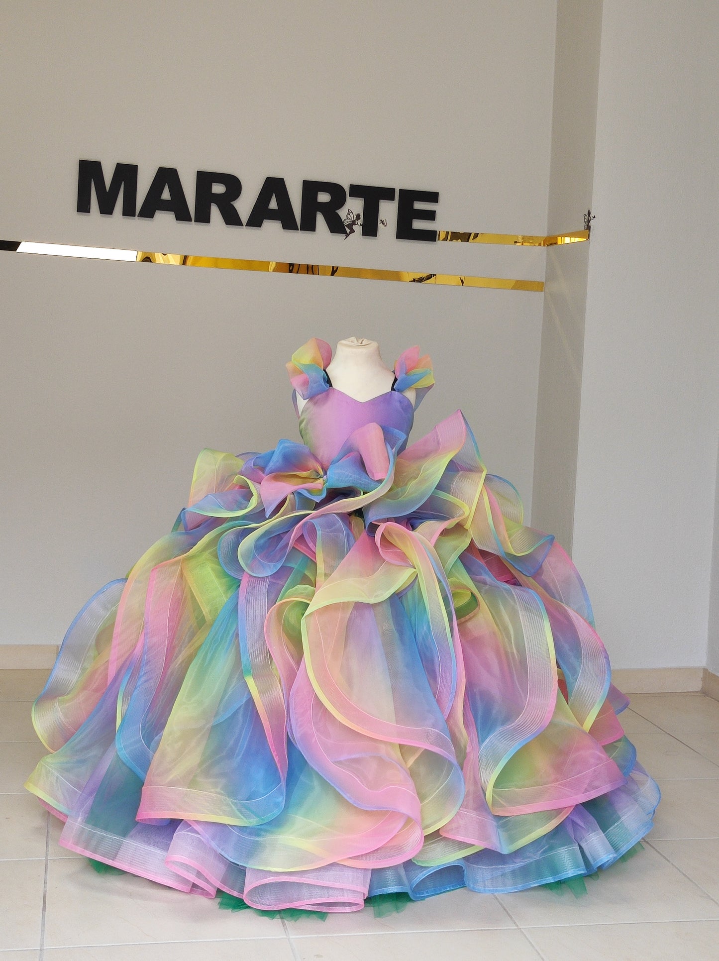 Rainbow Long gown
