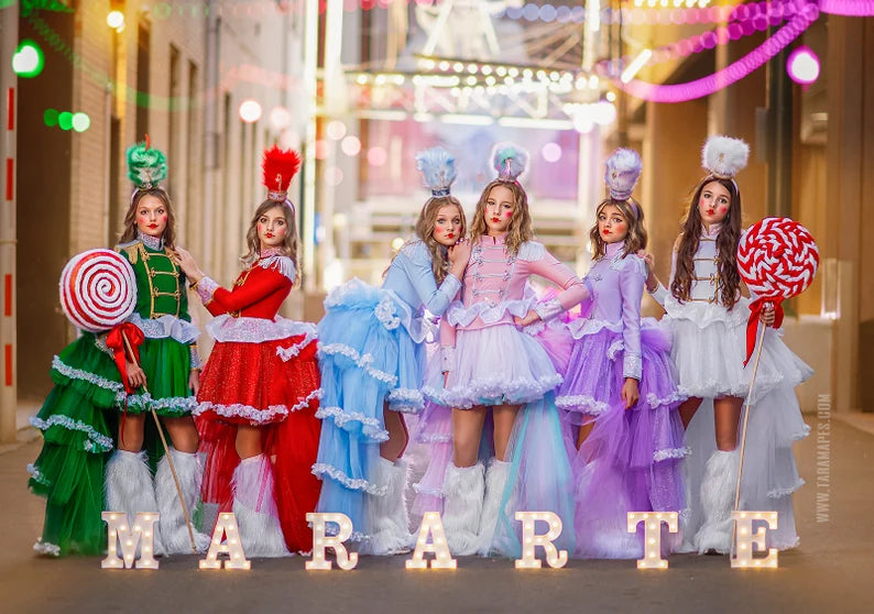 "Sky" Nutcracker dress with removable train