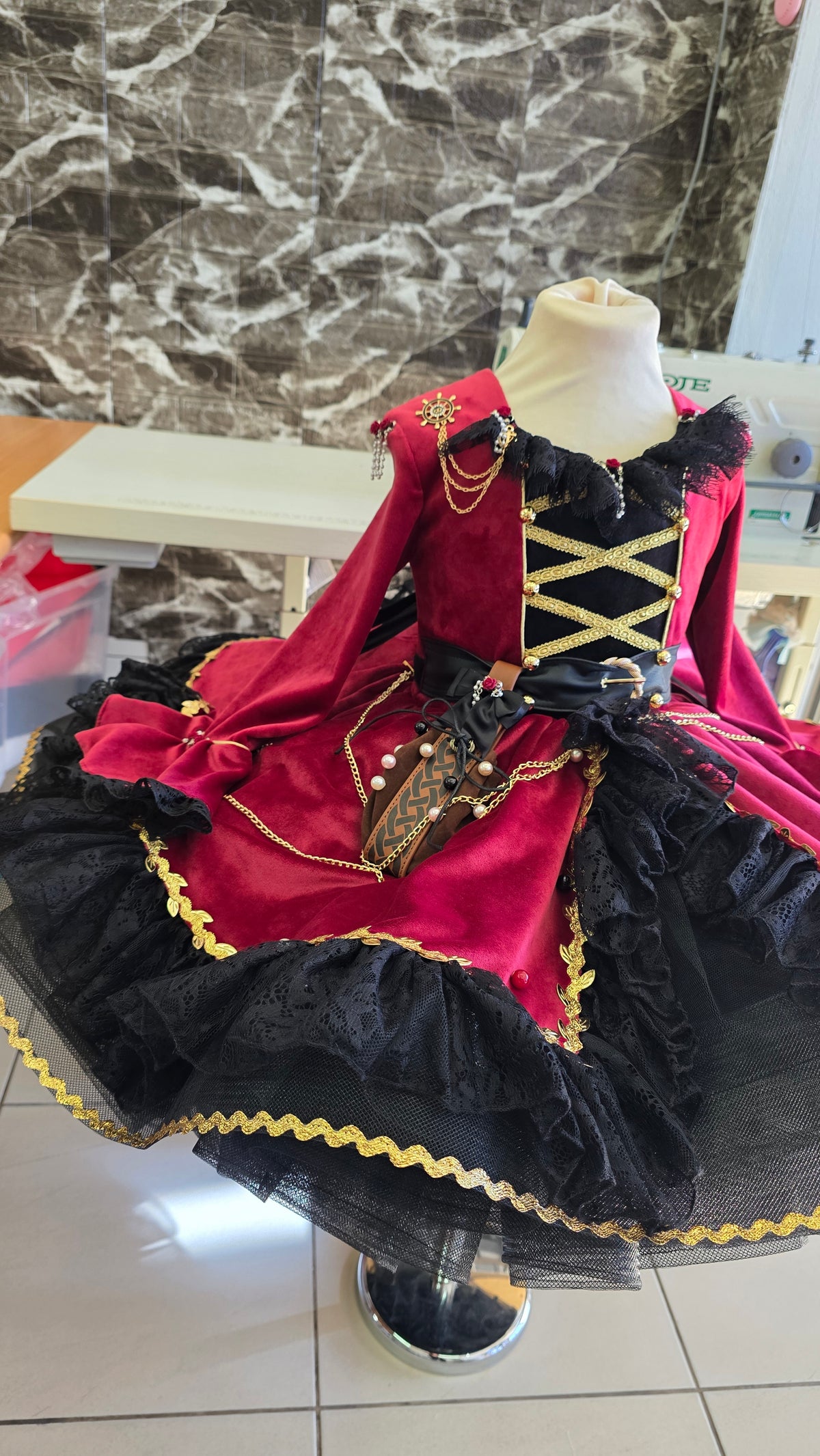 "Black Pearl" Pirate Princess Shortie -Preorders  👸🏴‍☠️🎀