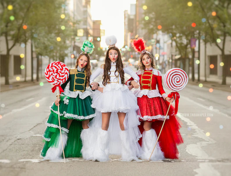 "Emerald" Nutcracker dress with removable train