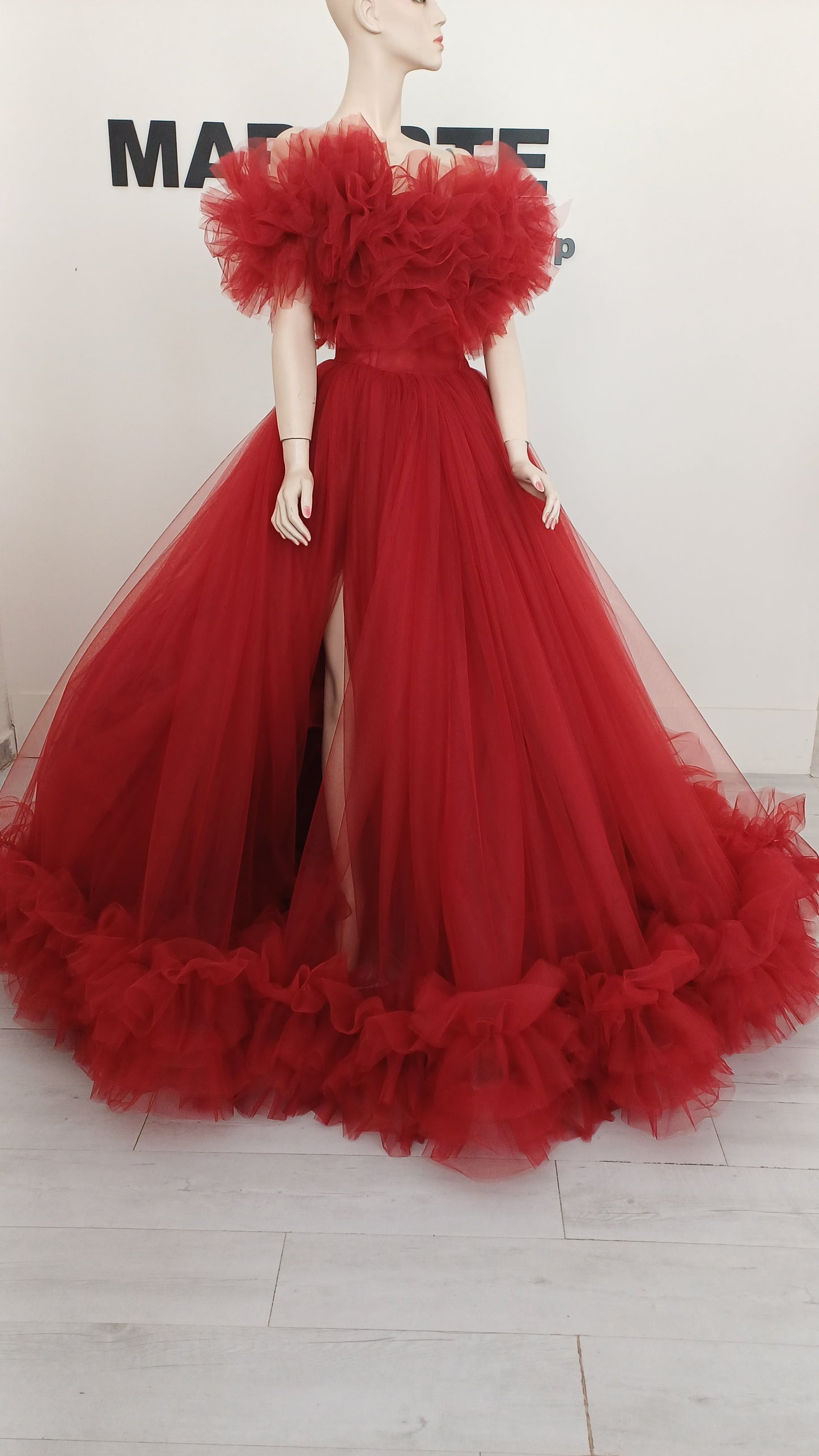 Preorders for "olivia in fire" floor length gown