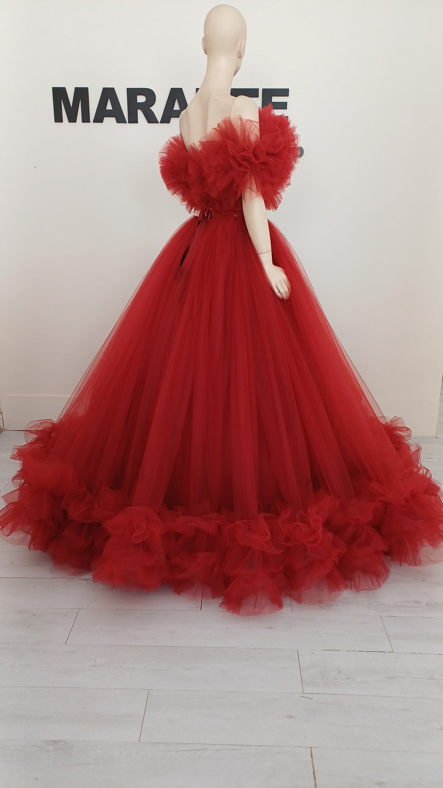 Preorders for "olivia in fire" floor length gown