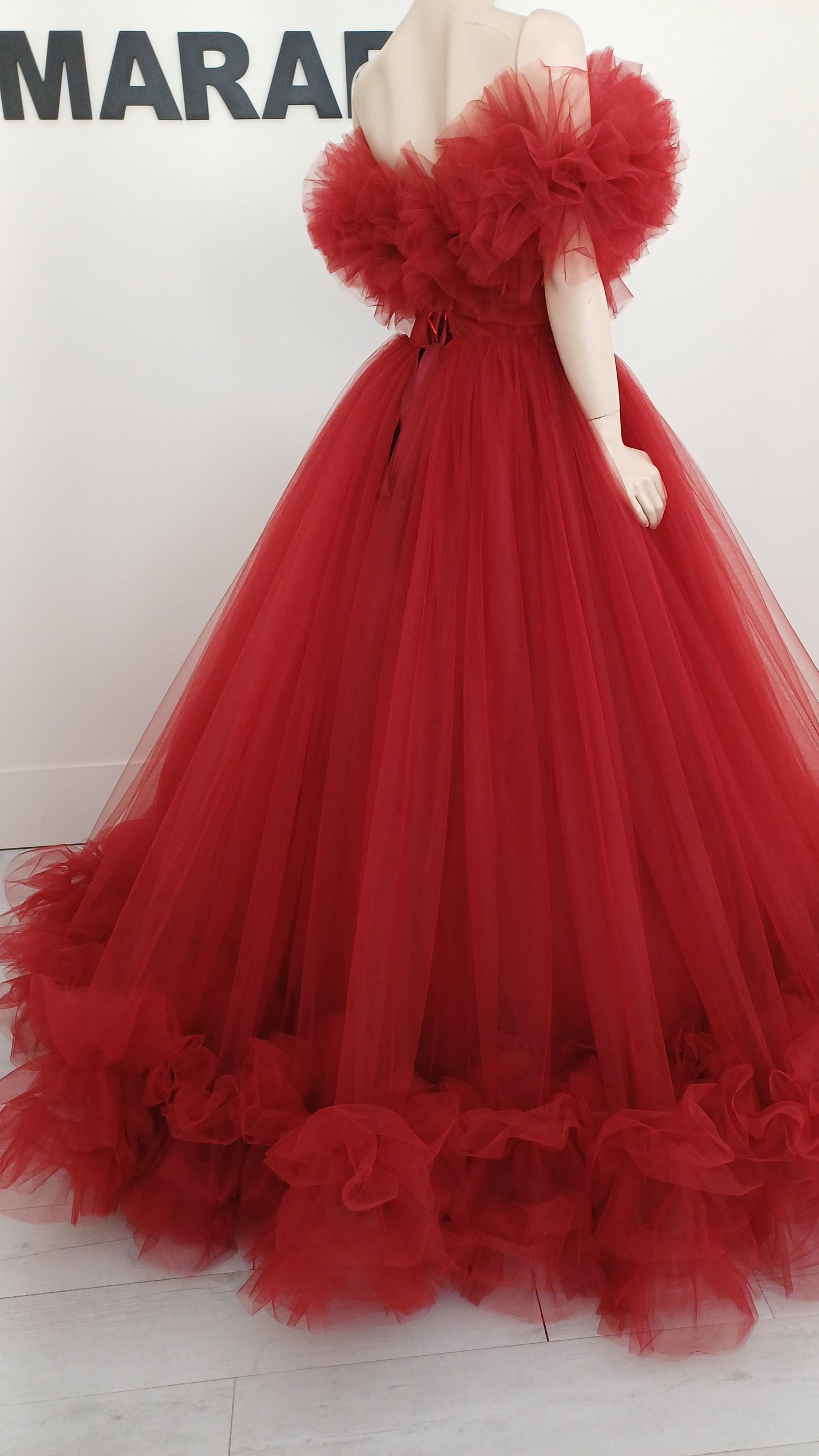 Preorders for "olivia in fire" floor length gown