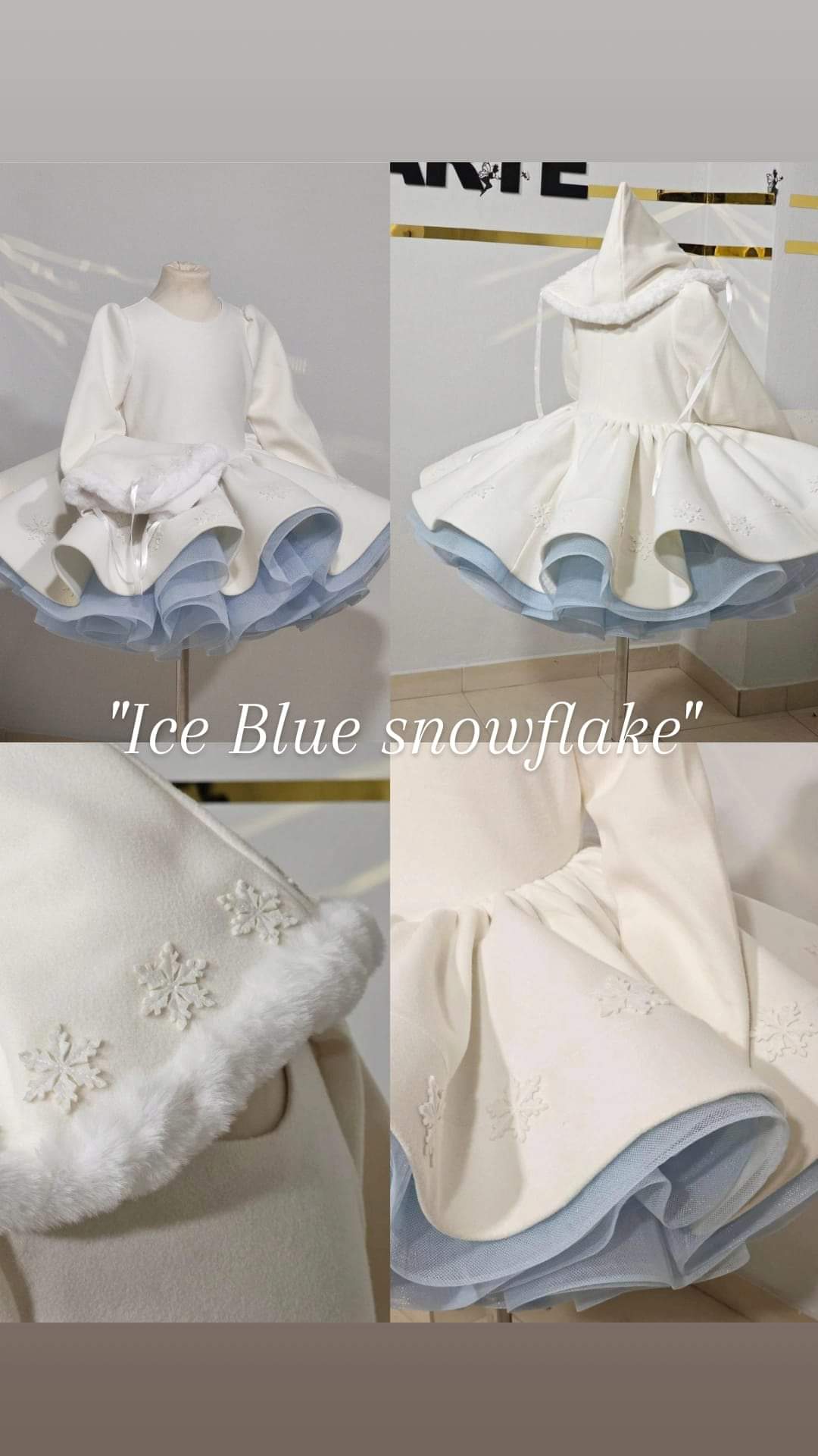 Ice blue snowflake dress-preorders LIMITED