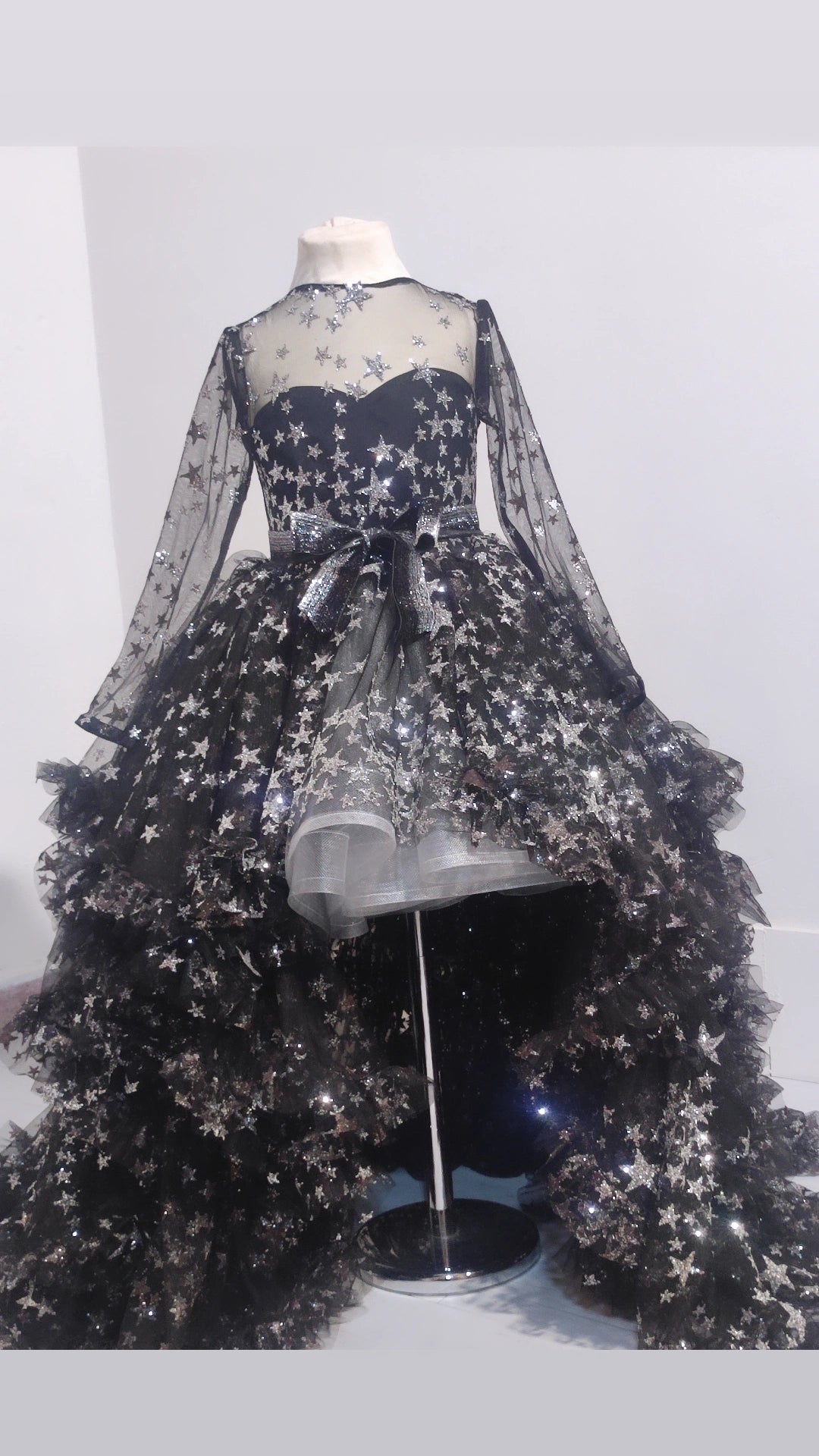 "Olivia" Black Silver Star Dress