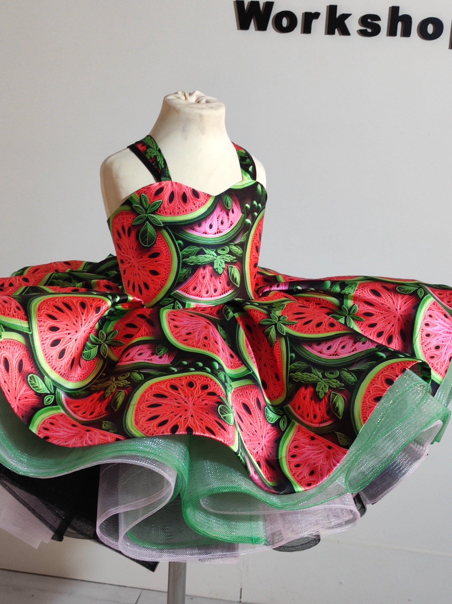 "summer watermelon" cupcake dress