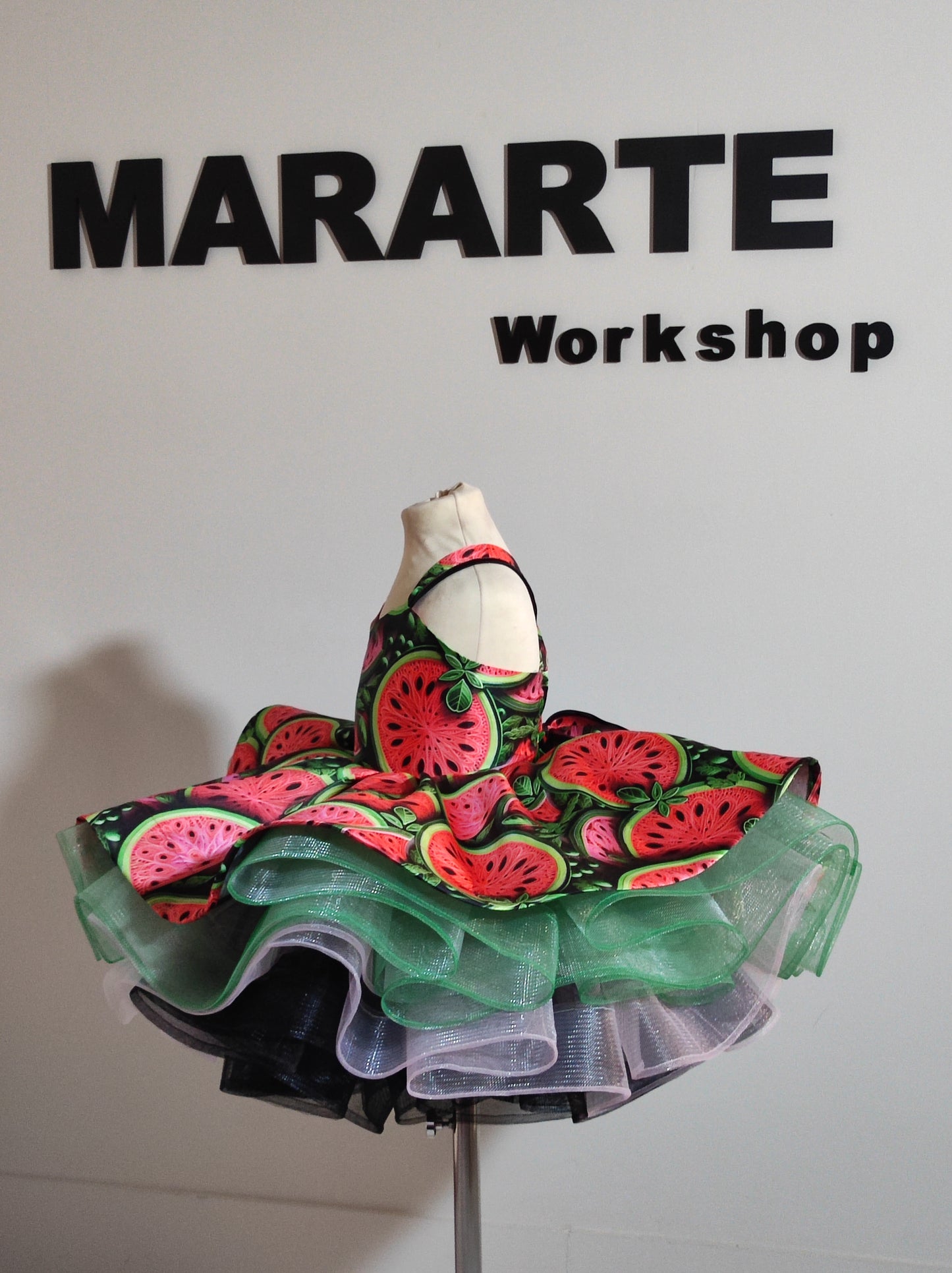 "summer watermelon" cupcake dress