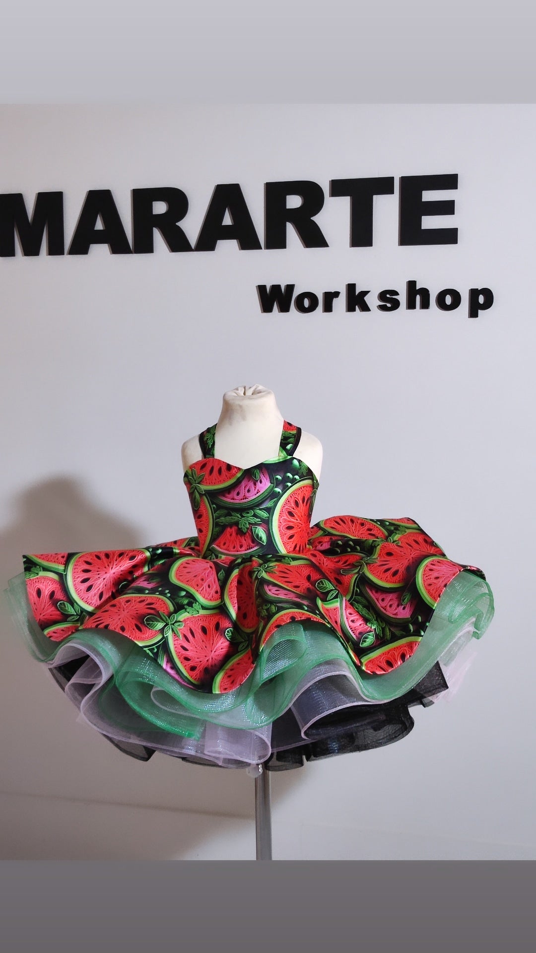 "summer watermelon" cupcake dress