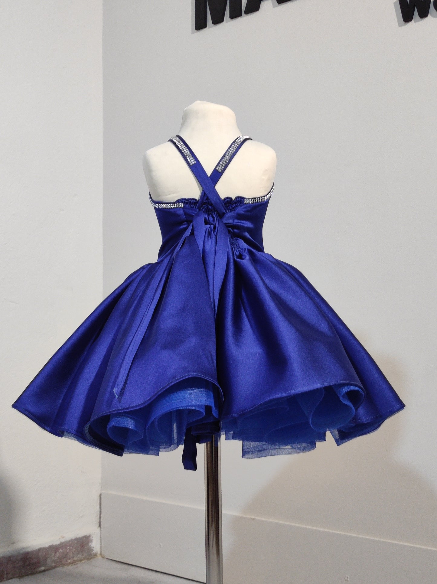 Blue Satin Midnights Dress| Taylor Inspired Star dress | Satin Star Dress/medium puffiness