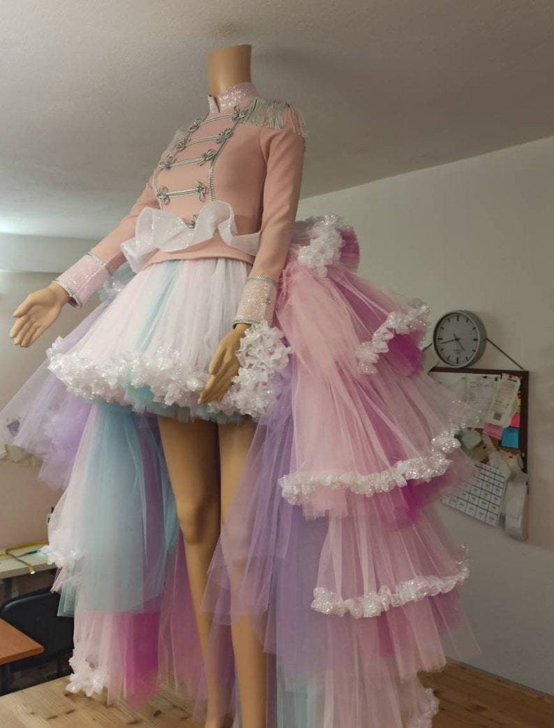 Women's Candy Nutcracker Tutu Dress With Train