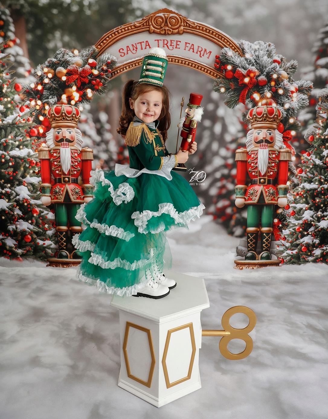 Emerald Nutcracker Dress with Train