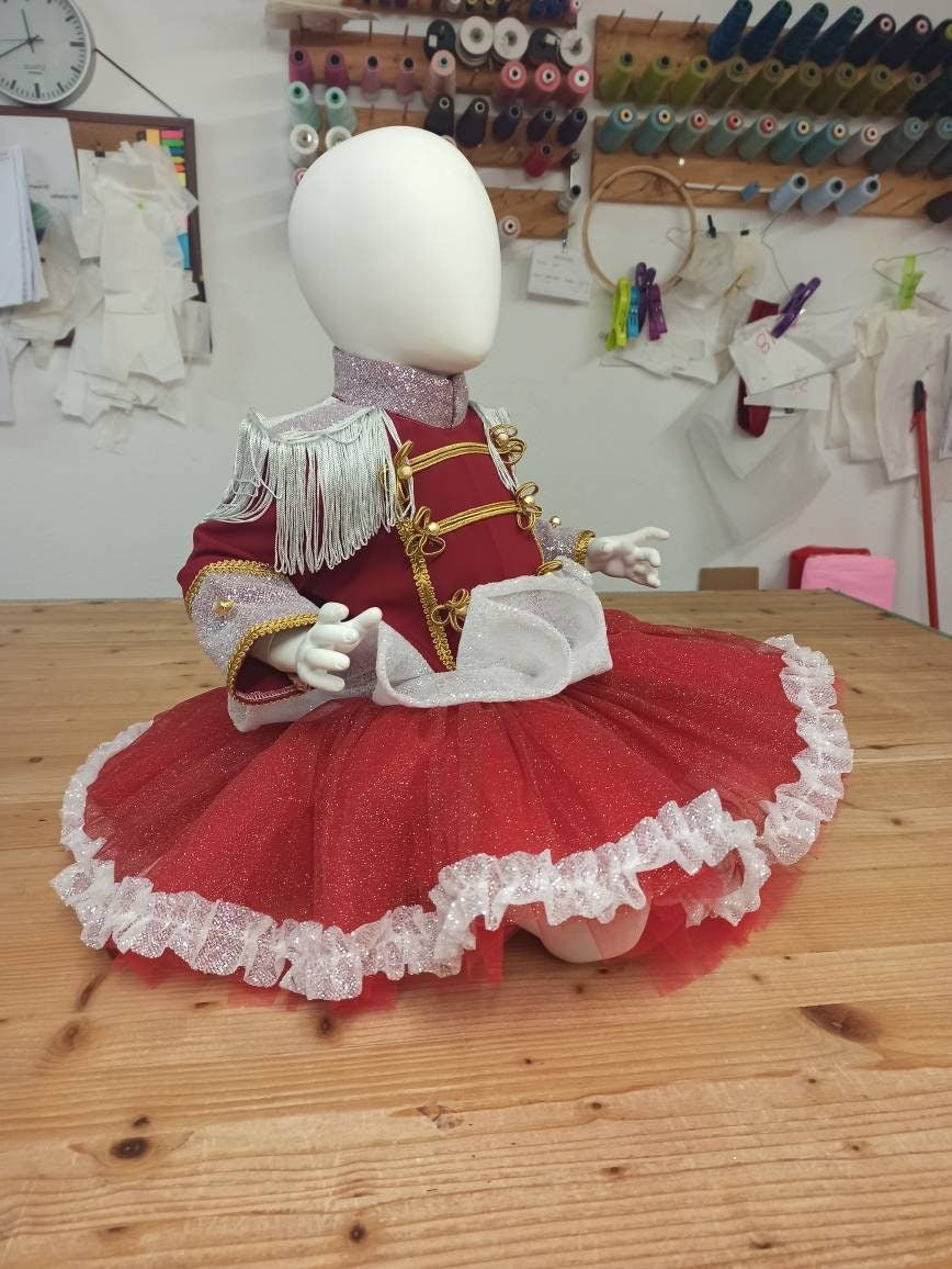 Baby Girl Tutu Nutcracker Costume, Red Circus Outfit