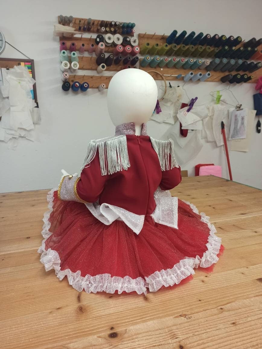 Baby Girl Tutu Nutcracker Costume, Red Circus Outfit