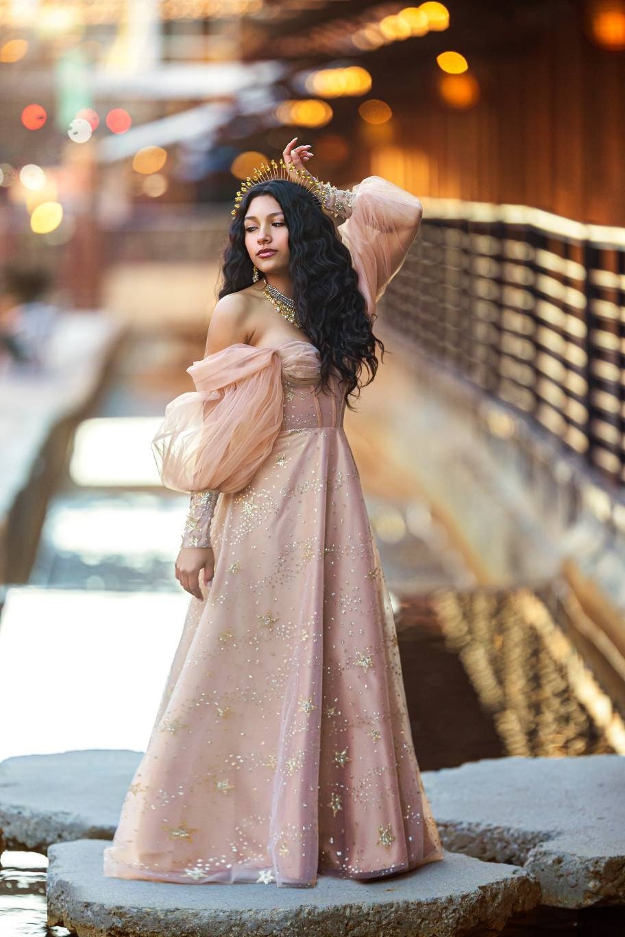 Gold Star Dress Women's