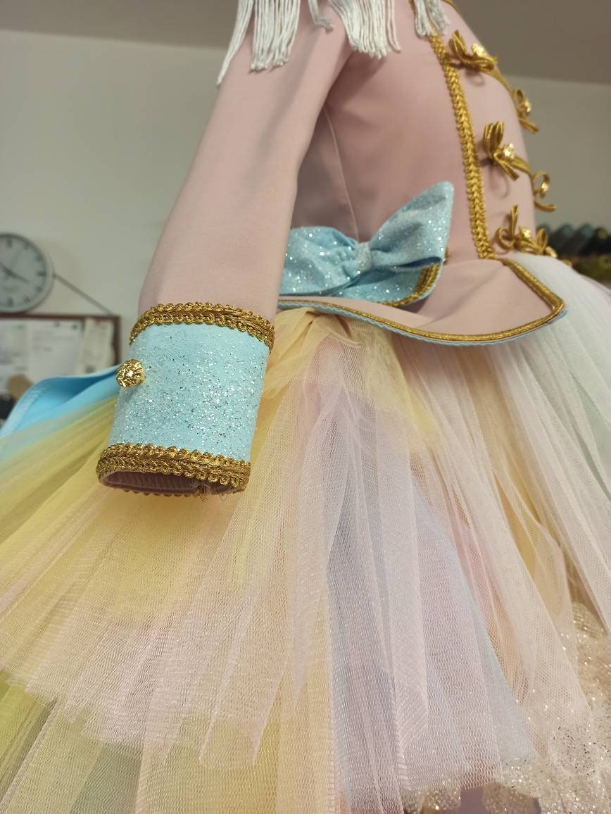 Girl nutcracker costume,Colorfull Girl Dress,Pastel colour Dress,tutu circus dress,Glimmer Nutcracker