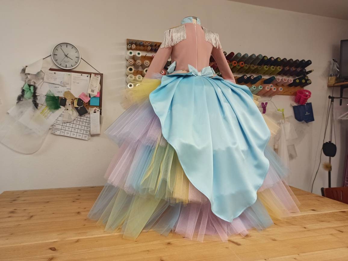 Girl nutcracker costume,Colorfull Girl Dress,Pastel colour Dress,tutu circus dress,Glimmer Nutcracker