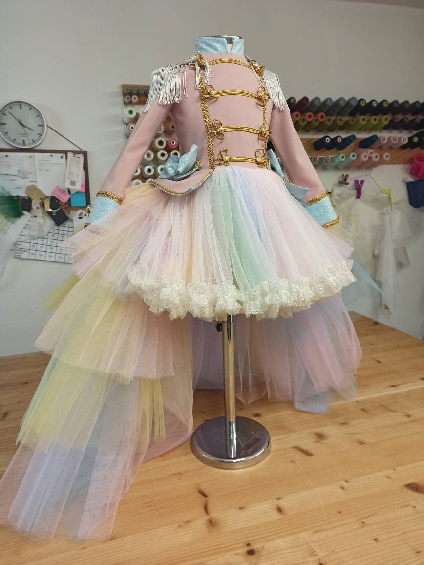 Girl nutcracker costume,Colorfull Girl Dress,Pastel colour Dress,tutu circus dress,Glimmer Nutcracker