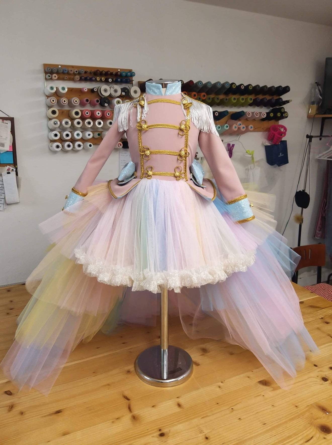 Girl nutcracker costume,Colorfull Girl Dress,Pastel colour Dress,tutu circus dress,Glimmer Nutcracker