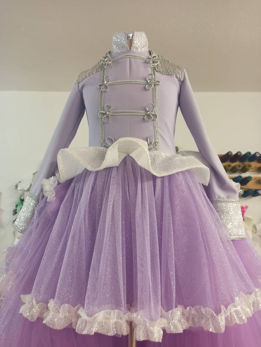 Girl nutcracker costume, girl circus outfit,soldier dress,tutu circus dress,showoman,lilac Circus Outfit