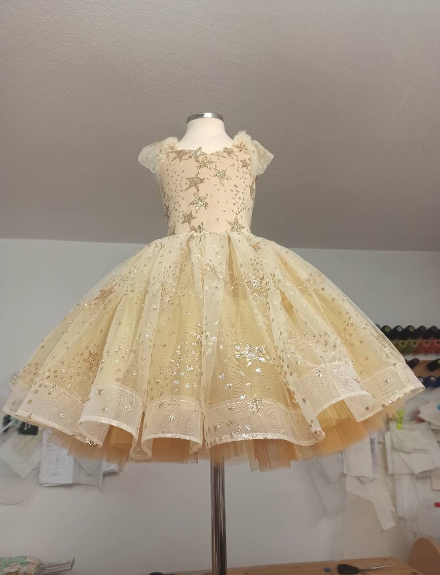 Baby Girl Gold Star Dress