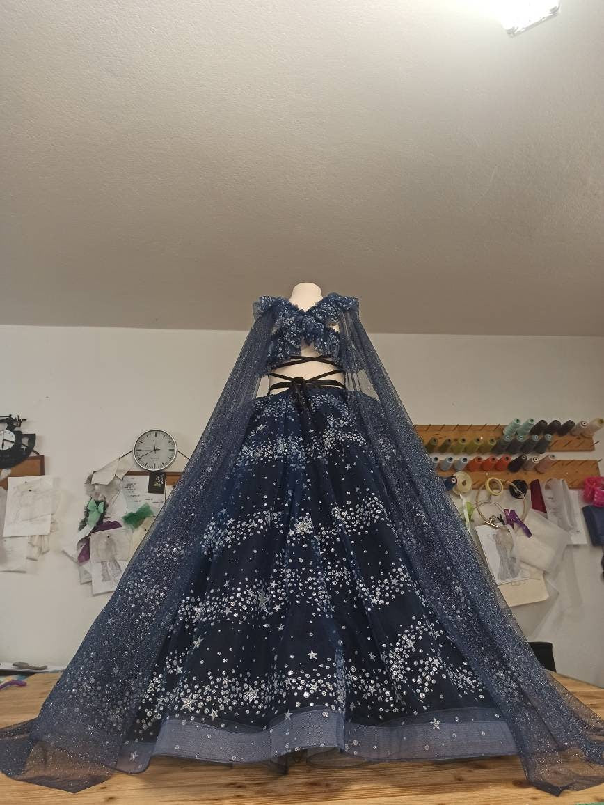 Night Star Dress,Photoshoot Dress,birthday Dress,