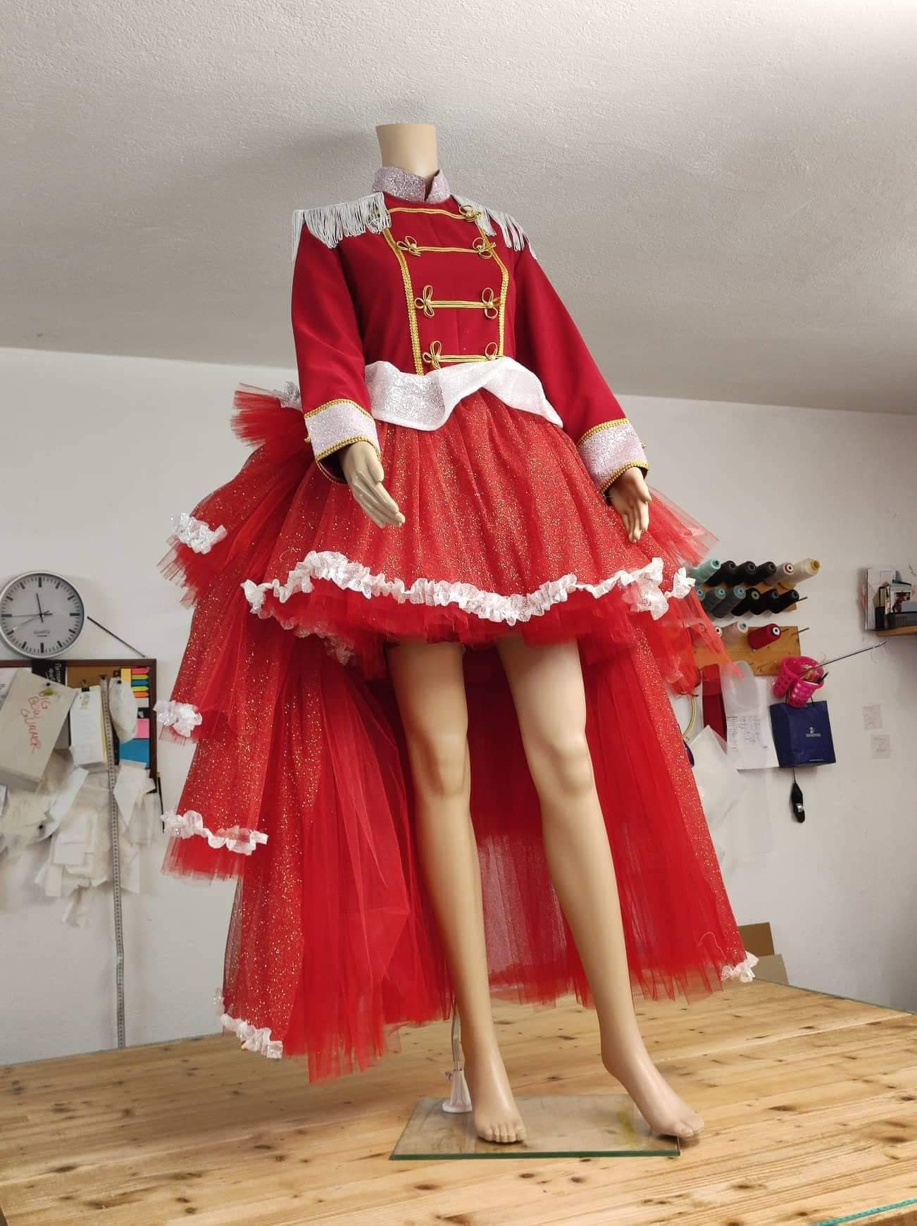 Adult Circus Outfit Soldier dress Tutu Circus Dress Showman