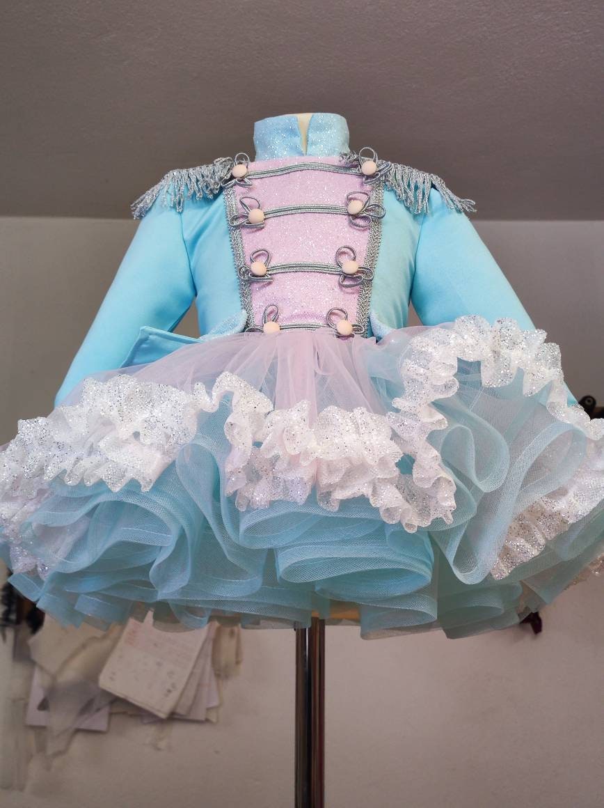 Girl nutcracker costume, Pink and Blue nutcracker costume, Pink and blue tutu Dress nutcracker