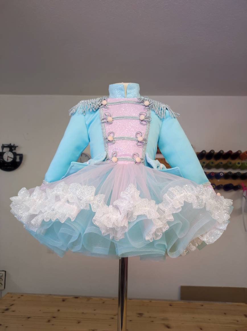 Girl nutcracker costume, Pink and Blue nutcracker costume, Pink and blue tutu Dress nutcracker