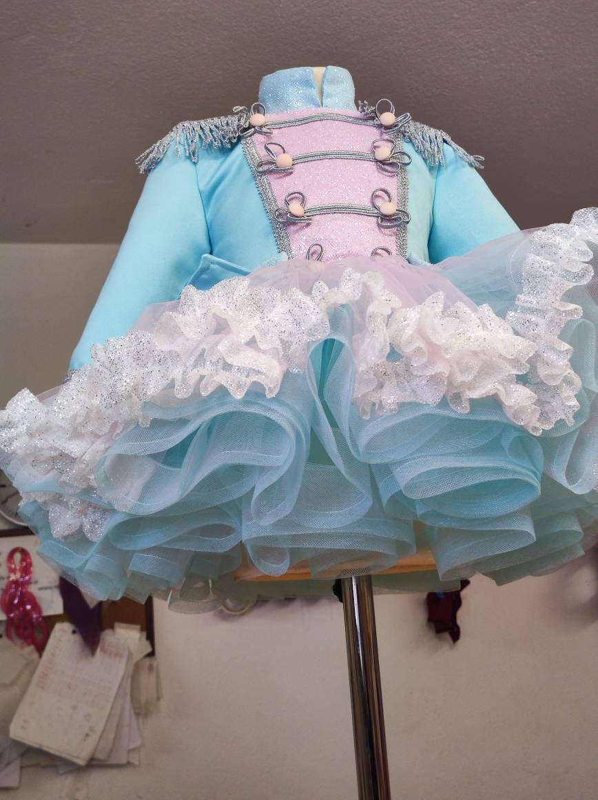 Girl nutcracker costume, Pink and Blue nutcracker costume, Pink and blue tutu Dress nutcracker