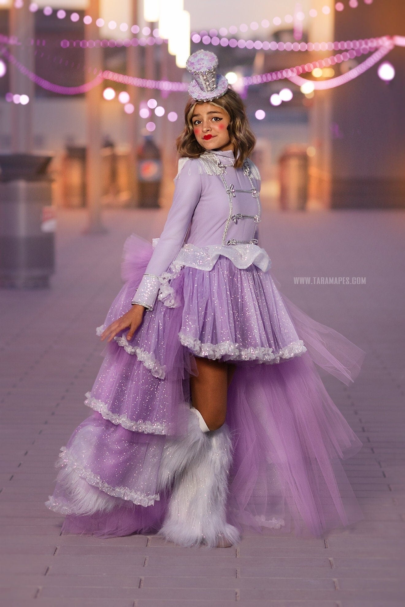 Girl nutcracker costume, girl circus outfit,soldier dress,tutu circus dress,showoman,lilac Circus Outfit