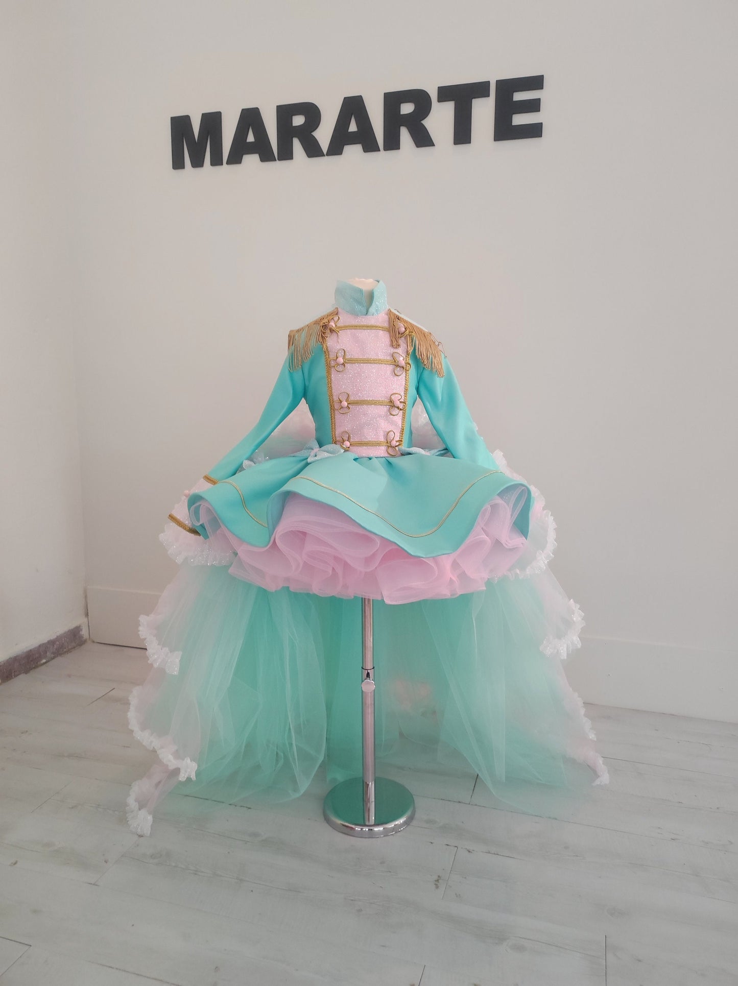 Girl nutcracker costume,mint-green nutcracker dress,pageant dress,photoshoot dress