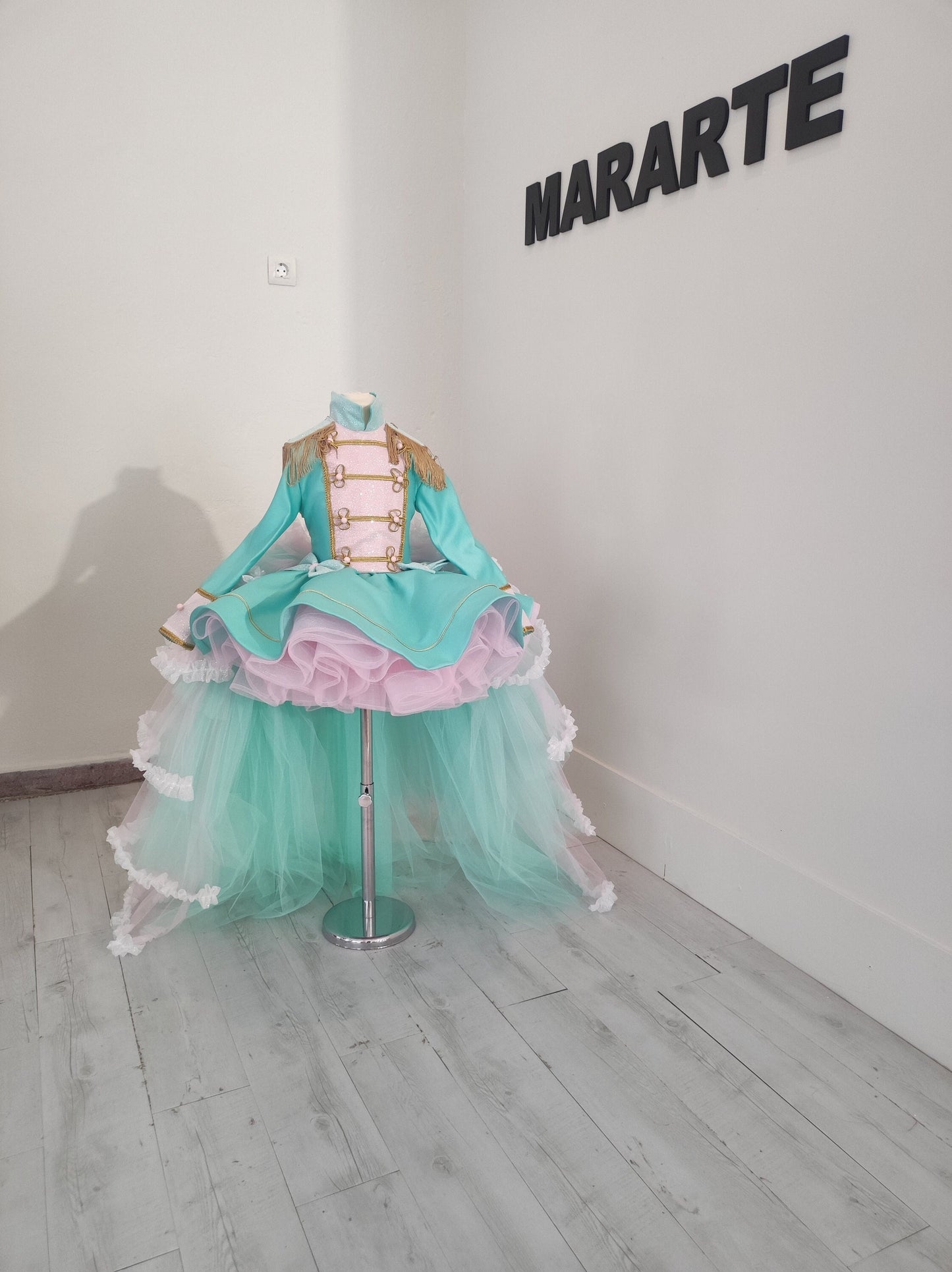 Girl nutcracker costume,mint-green nutcracker dress,pageant dress,photoshoot dress