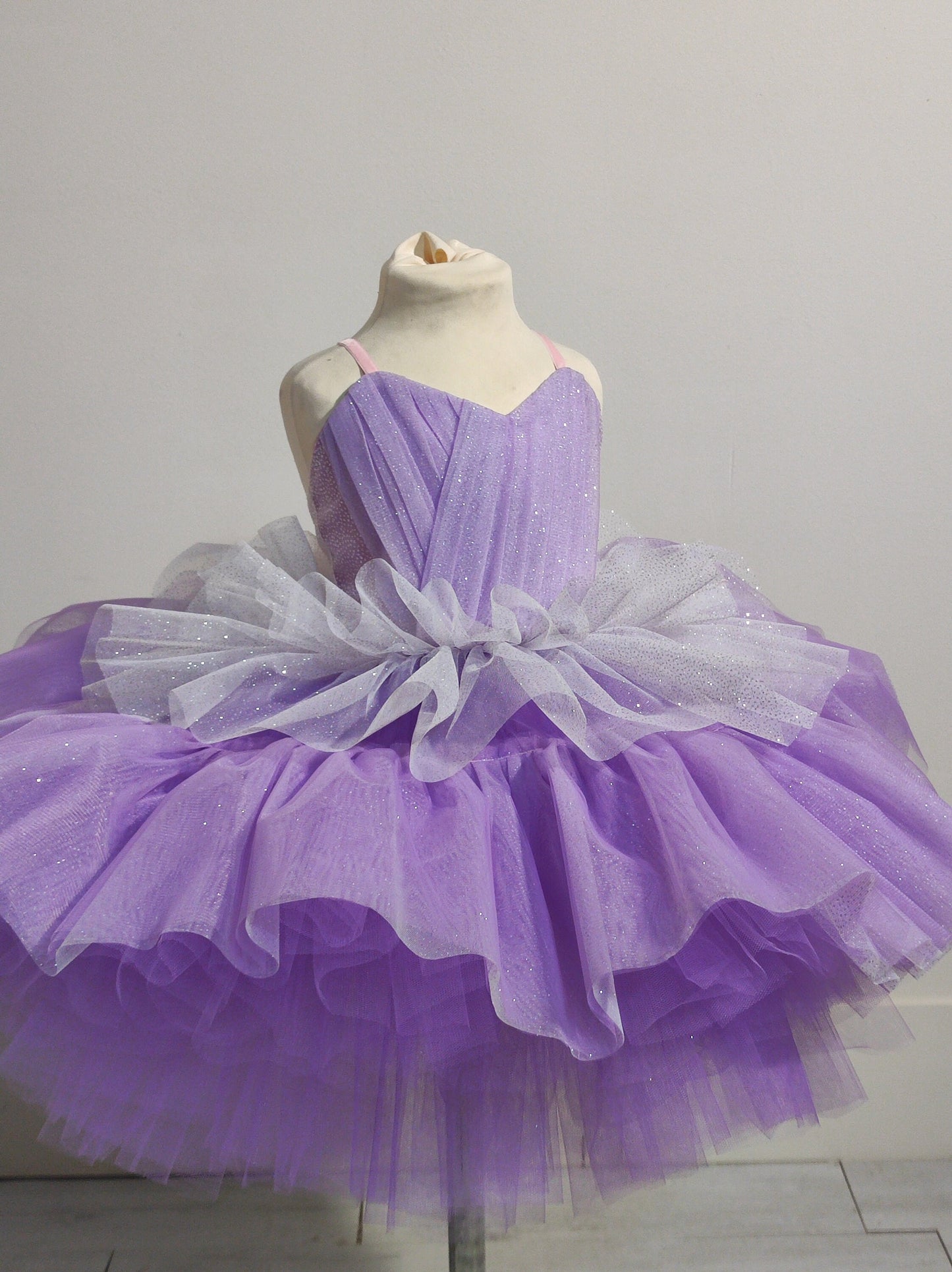 Lilac ruffled dress,Short Version