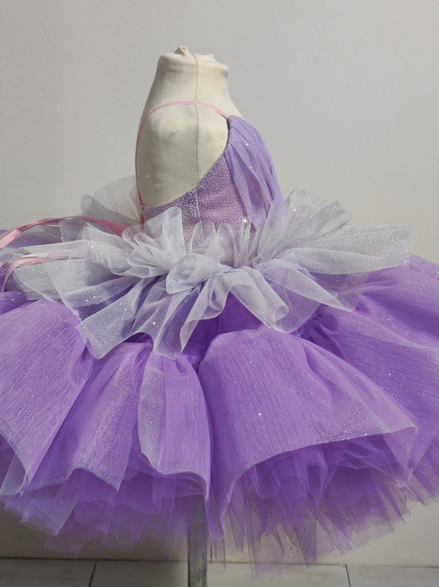 Lilac ruffled dress,Short Version