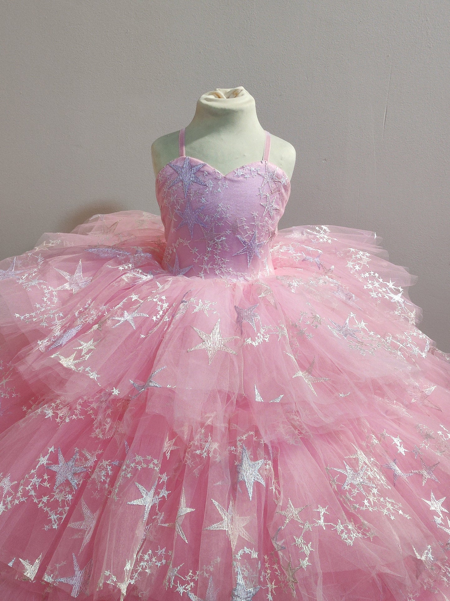 Pink star Dress,long gown