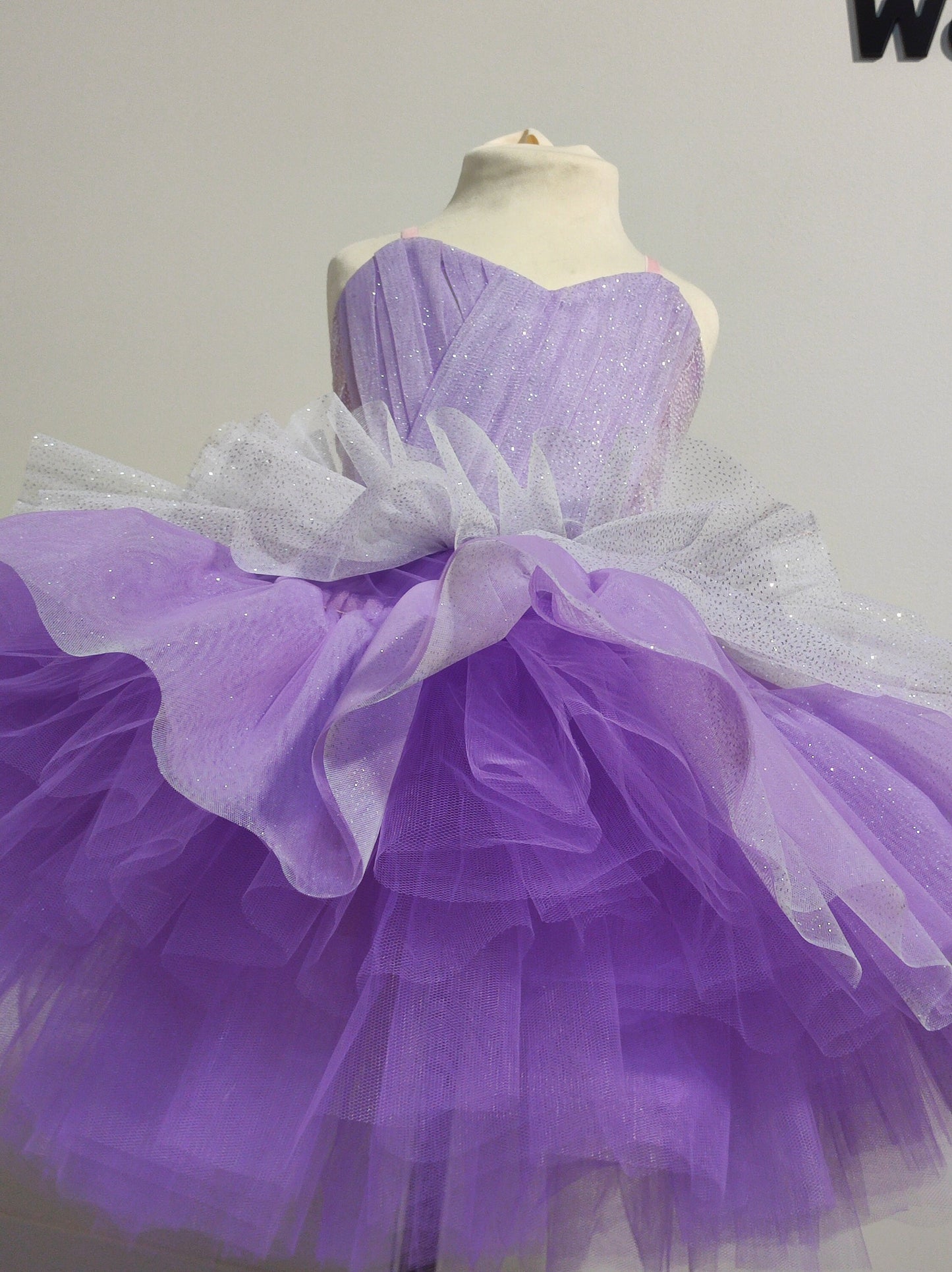 Lilac ruffled dress,Short Version