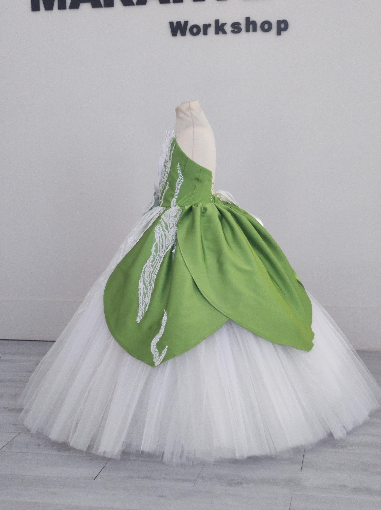 Halloween dress, Green Princess Dress,  Birthday Party Dress, Girls Halloween