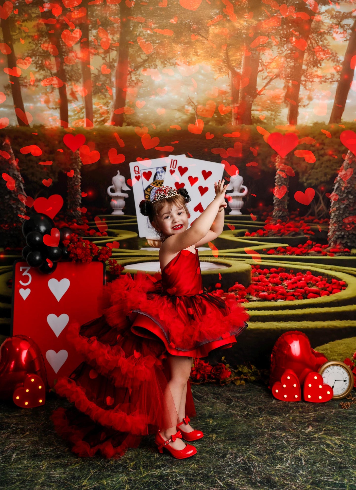 Valentines outfit ,heart dress ,red dress ,baby valentines, valentines dress,luxury valentines dress