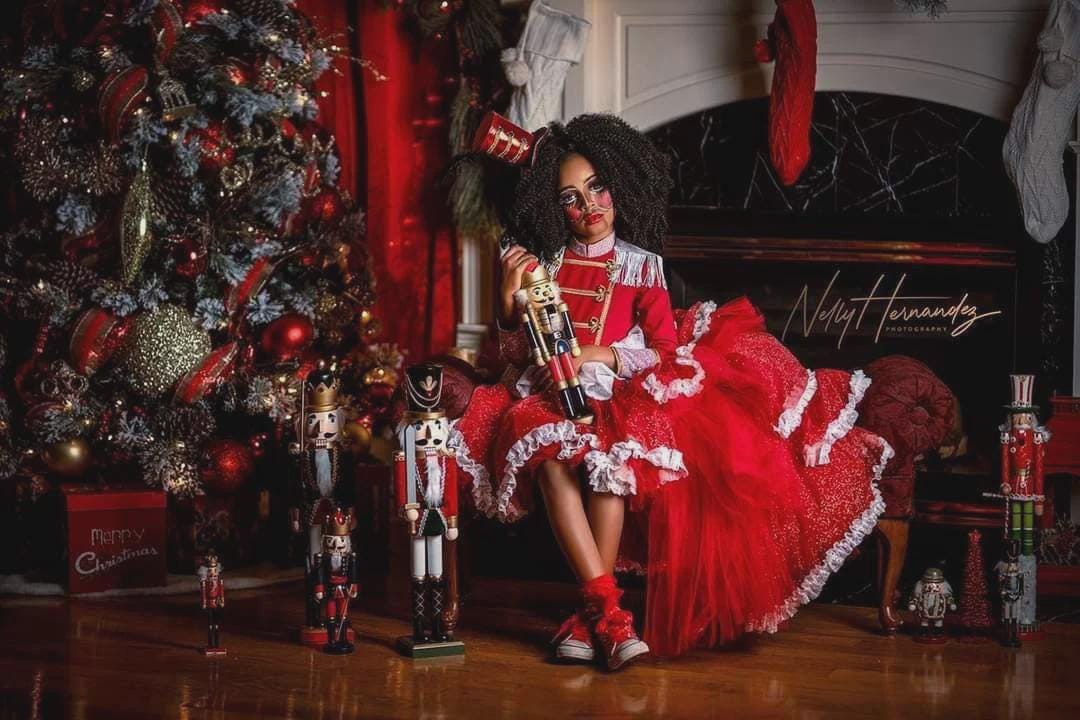 Girl nutcracker costume, girl circus outfit, soldier dress, tutu circus dress, showoman, Fire Nutcracker Dress