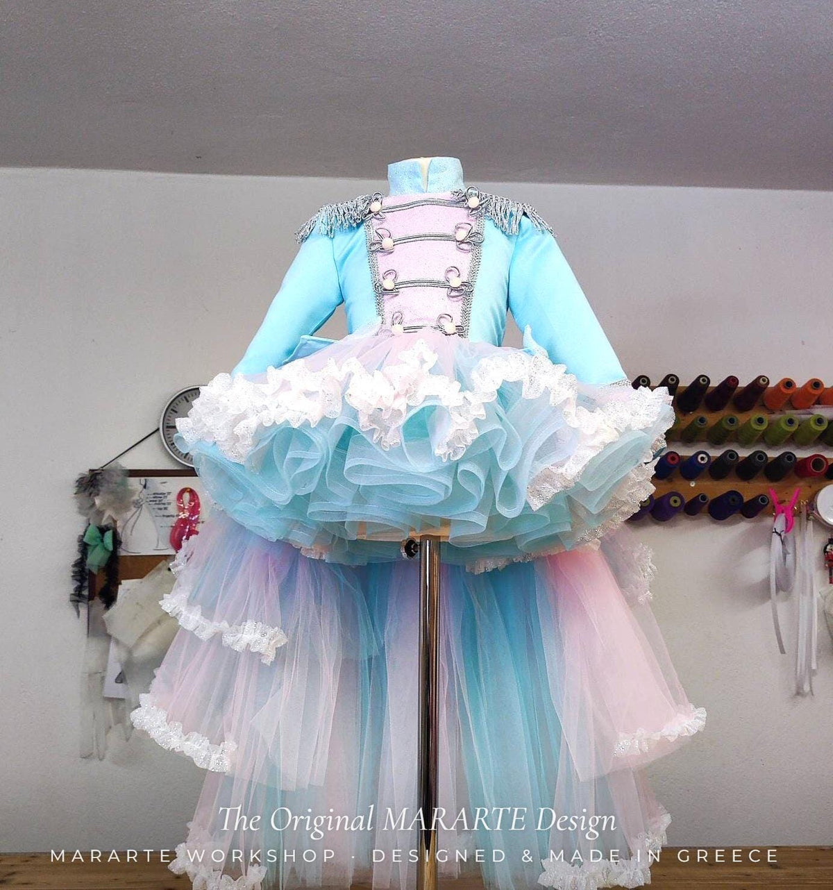 The Sugar Nutcracker Gown in Mikado with Removable Train – photo 3