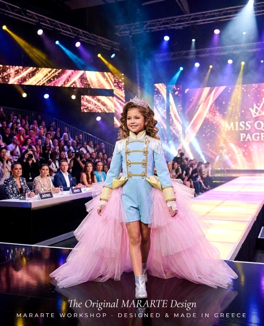 The Shimmer Nutcracker Romper with Removable Train – The Original MARARTE Design