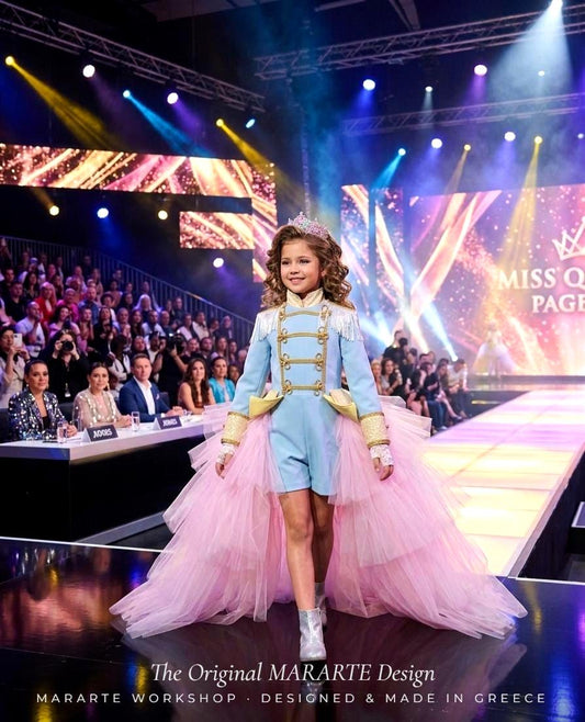 The Shimmer Nutcracker Romper with Removable Train – The Original MARARTE Design