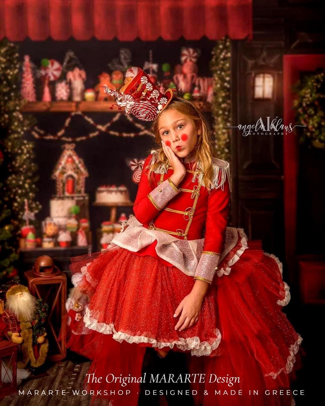 The Red Fire Nutcracker Gown with Removable Train – The Original MARARTE Design