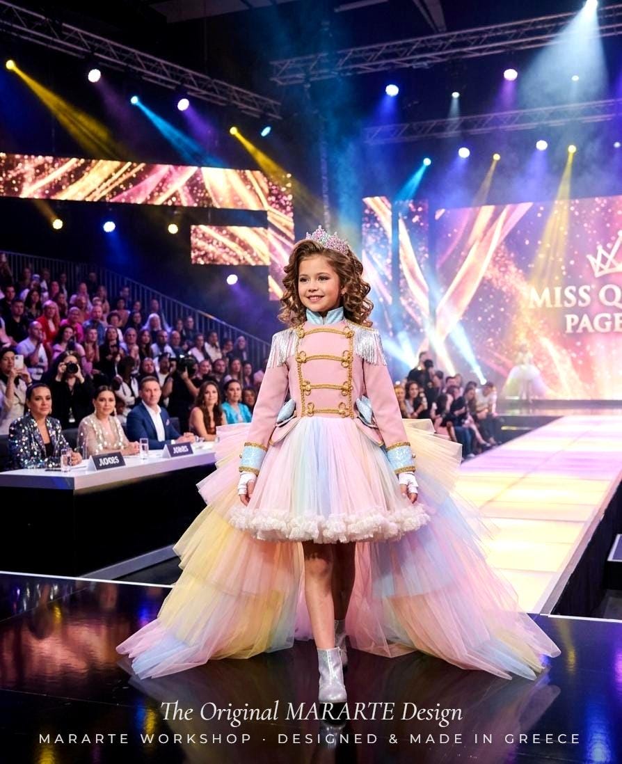 The Pastel Rainbow Nutcracker Gown with Removable Train – The Original MARARTE Design