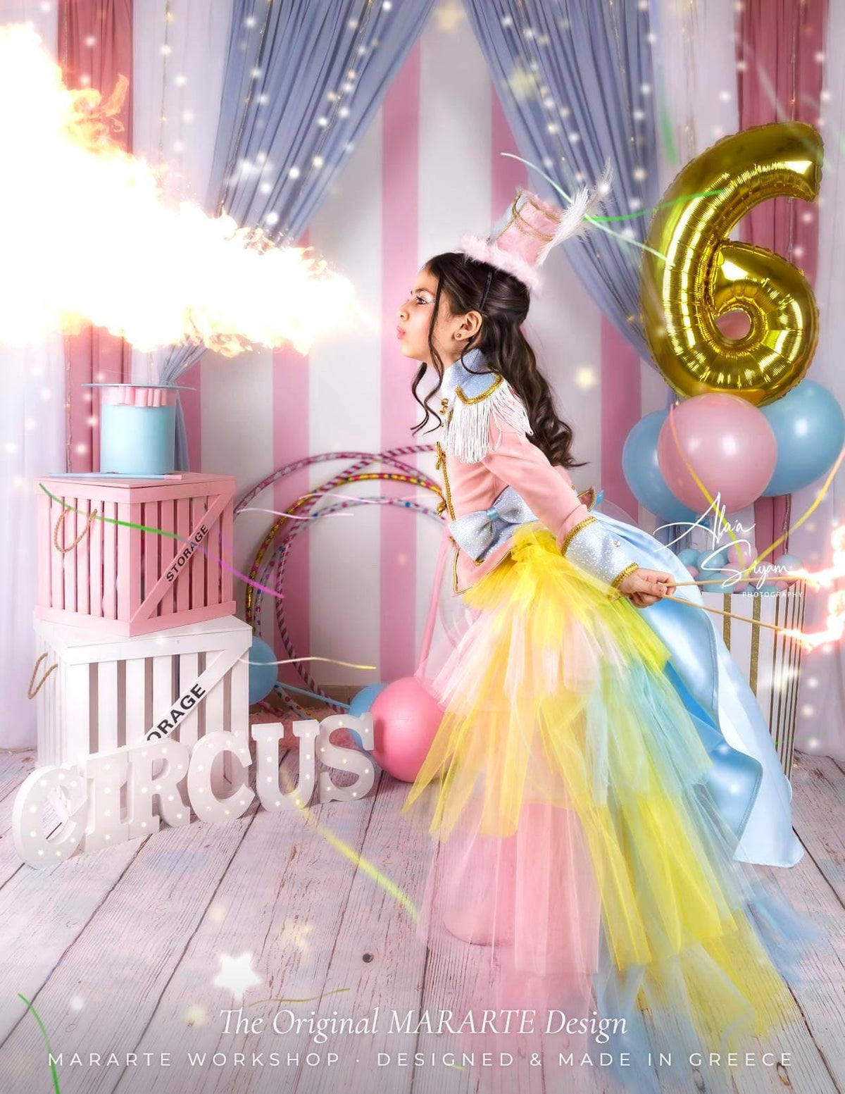 The Pastel Glimmer Nutcracker Romper with Removable Train – photo 7