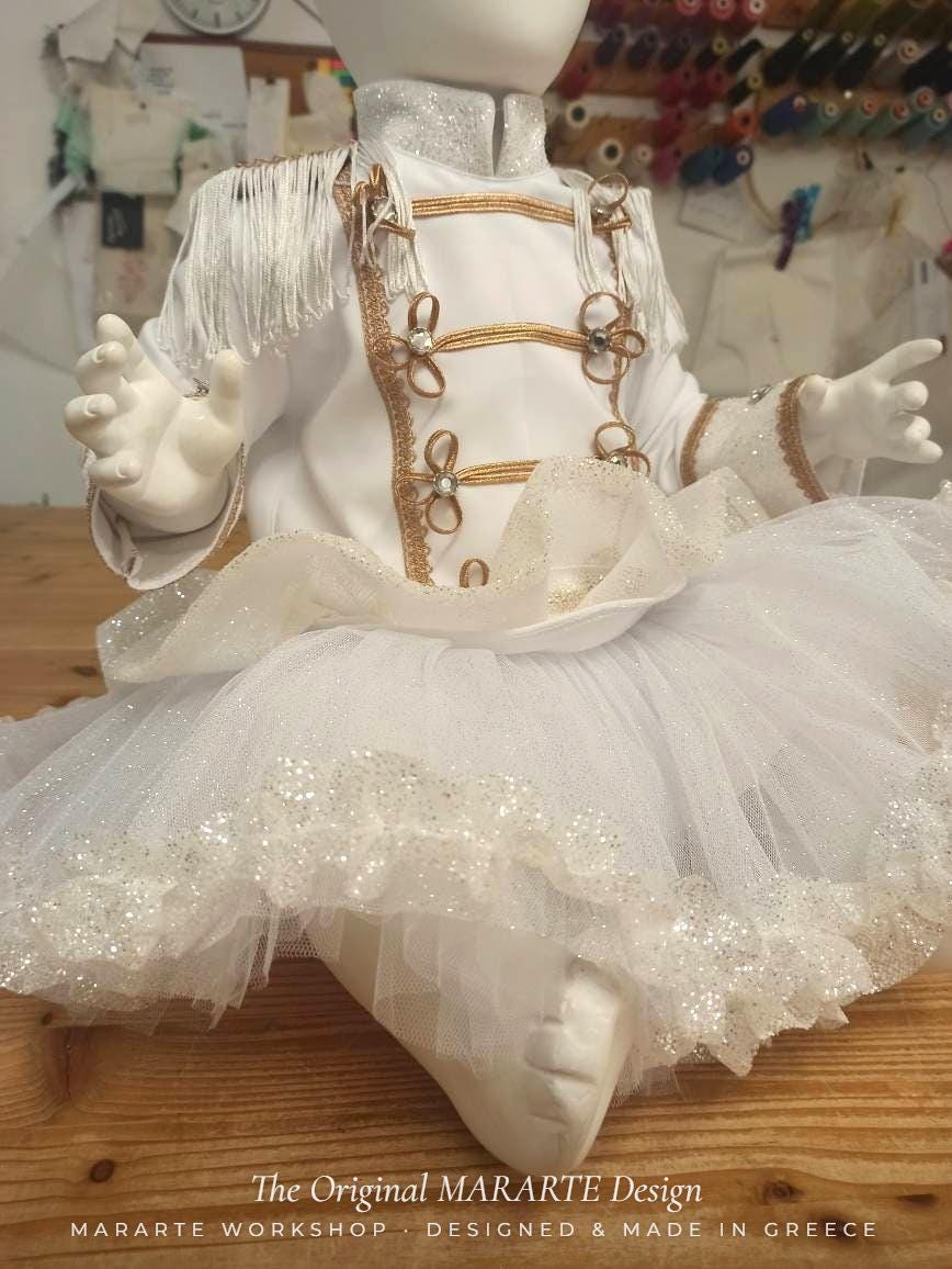 Baby White & Gold Nutcracker Dress – photo 2