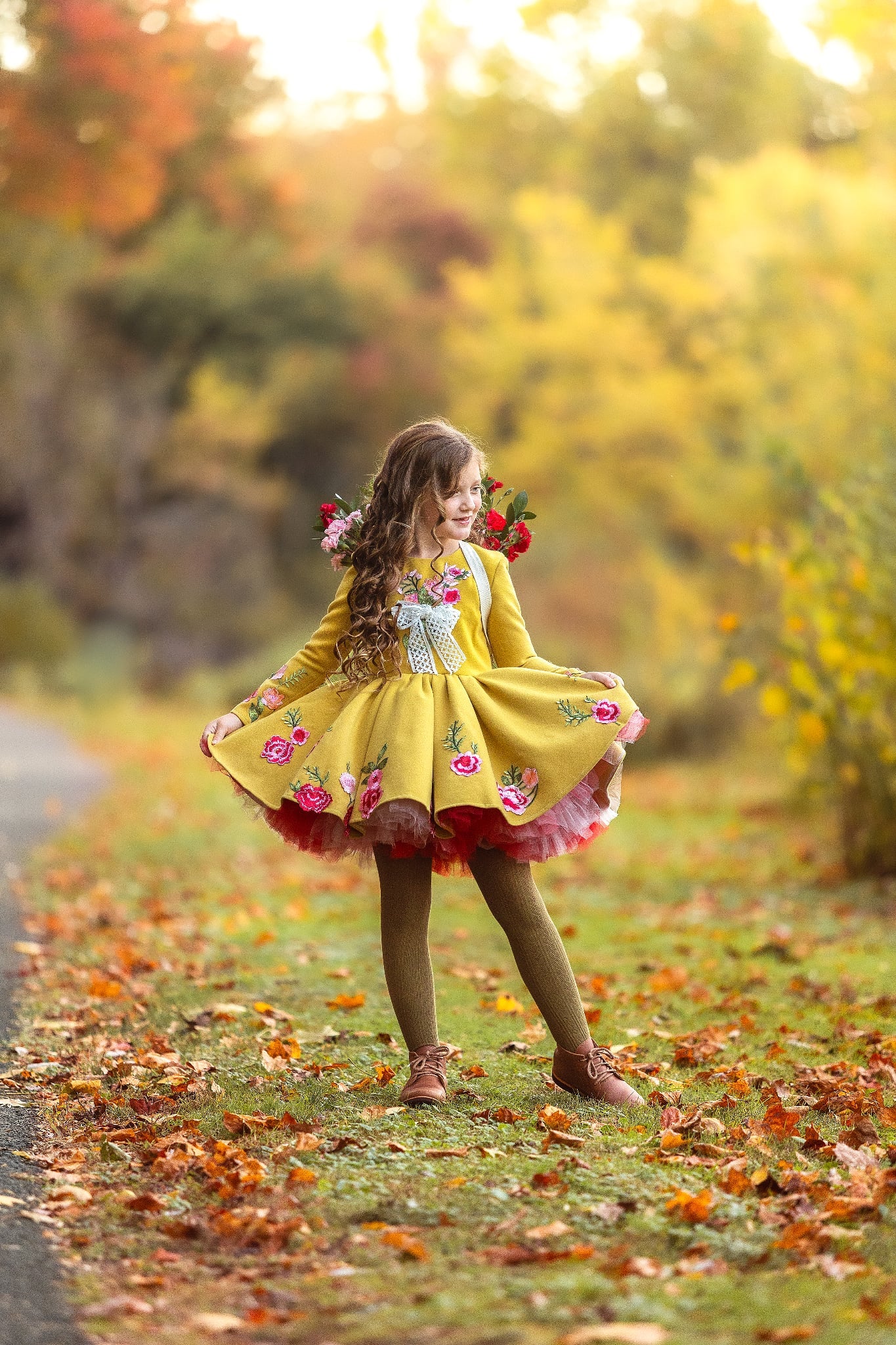 Mustard bouquet Dress-Limited Preorders 2026